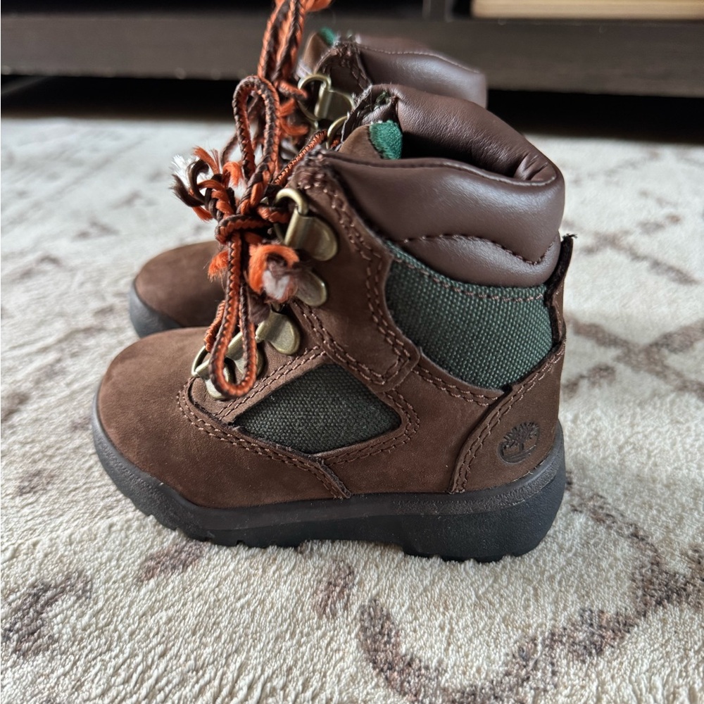 Kids Brown Timberland Hiking Boots - Durable Outdoor Shoes - Picture 4 of 8